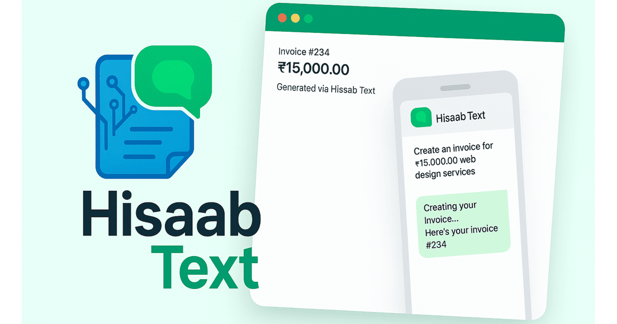 Hisaab Text in action